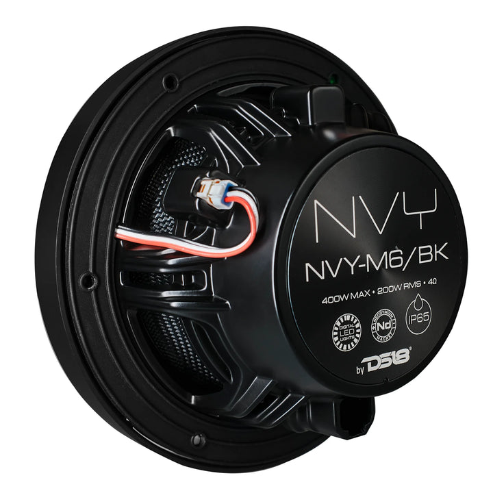 DS18 NVY 6.5” Neodymium Marine Speakers with LEDs - 200 Watts Rms 4-ohm