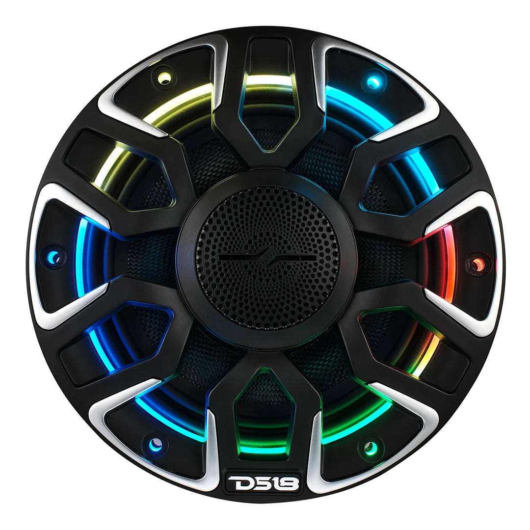 DS18 NVY 6.5” Neodymium Marine Speakers with LEDs - 200 Watts Rms 4-ohm