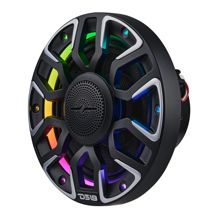 DS18 NVY 6.5” Neodymium Marine Speakers with LEDs - 200 Watts Rms 4-ohm