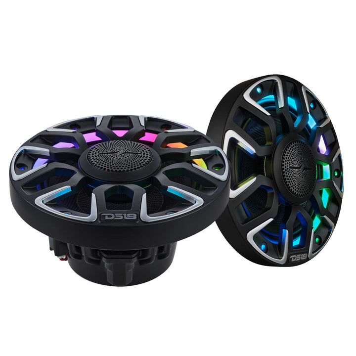 DS18 NVY 6.5” Neodymium Marine Speakers with LEDs - 200 Watts Rms 4-ohm