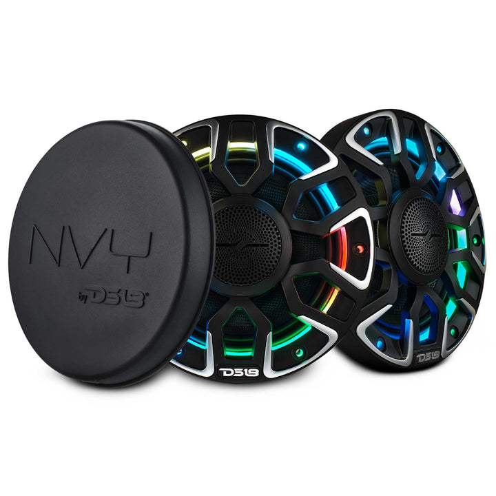DS18 NVY 6.5” Neodymium Marine Speakers with LEDs - 200 Watts Rms 4-ohm
