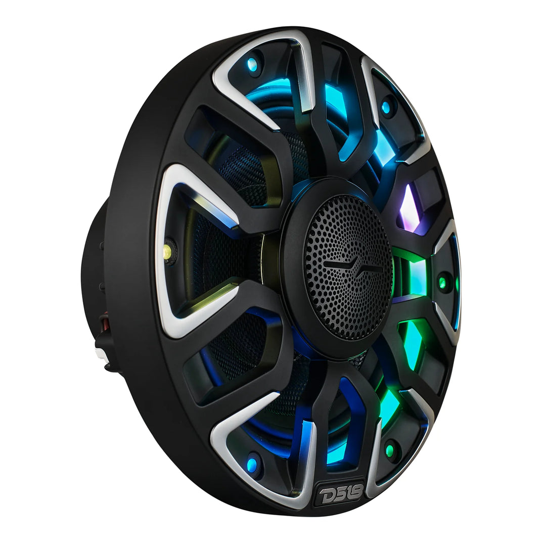 DS18 NVY 6.5” Neodymium Marine Speakers with LEDs - 200 Watts Rms 4-ohm