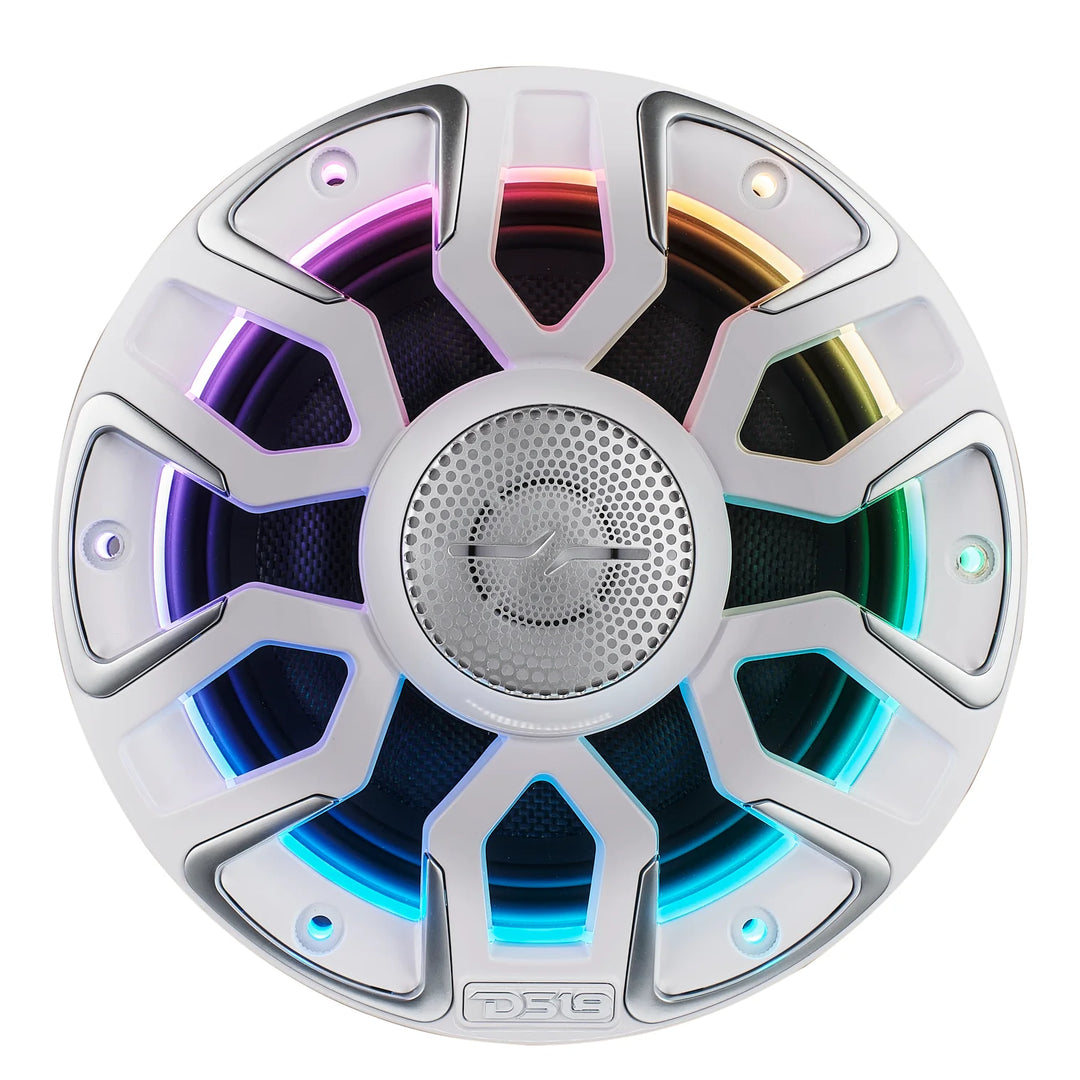 DS18 NVY 6.5” Neodymium Marine Speakers with LEDs - 200 Watts Rms 4-ohm