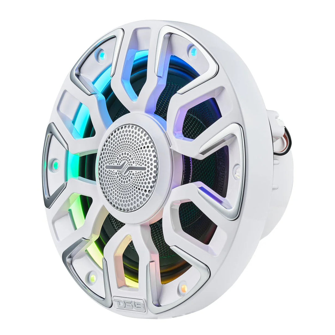 DS18 NVY 6.5” Neodymium Marine Speakers with LEDs - 200 Watts Rms 4-ohm