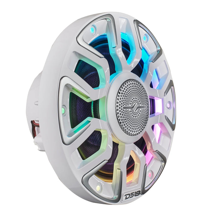 DS18 NVY 6.5” Neodymium Marine Speakers with LEDs - 200 Watts Rms 4-ohm