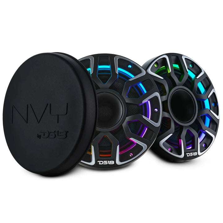 DS18 NVY-M6DC 6.5” Neodymium Hybrid Marine Speakers with LEDs - 200 Watts Rms 4-ohm