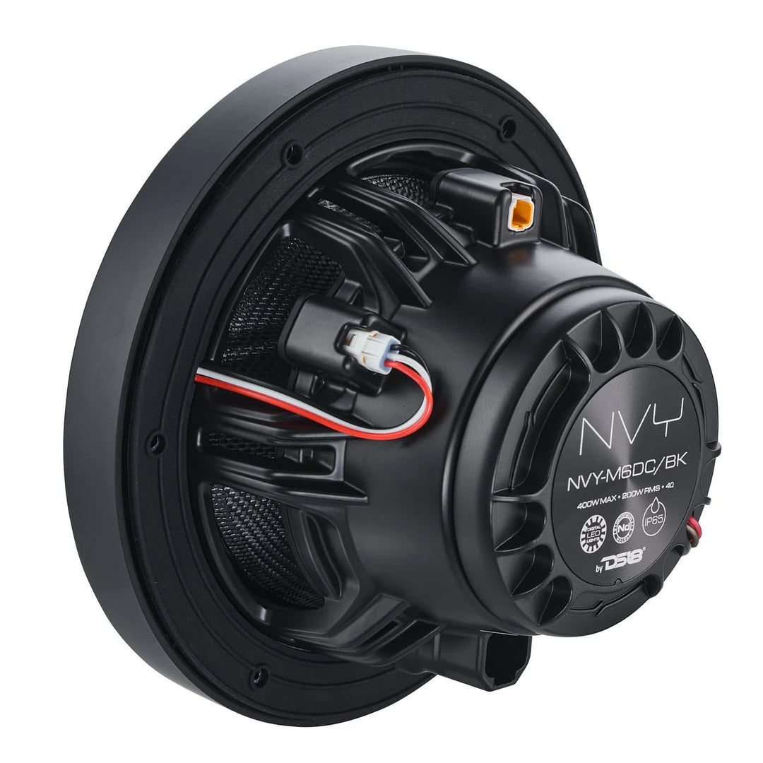 DS18 NVY-M6DC 6.5” Neodymium Hybrid Marine Speakers with LEDs - 200 Watts Rms 4-ohm