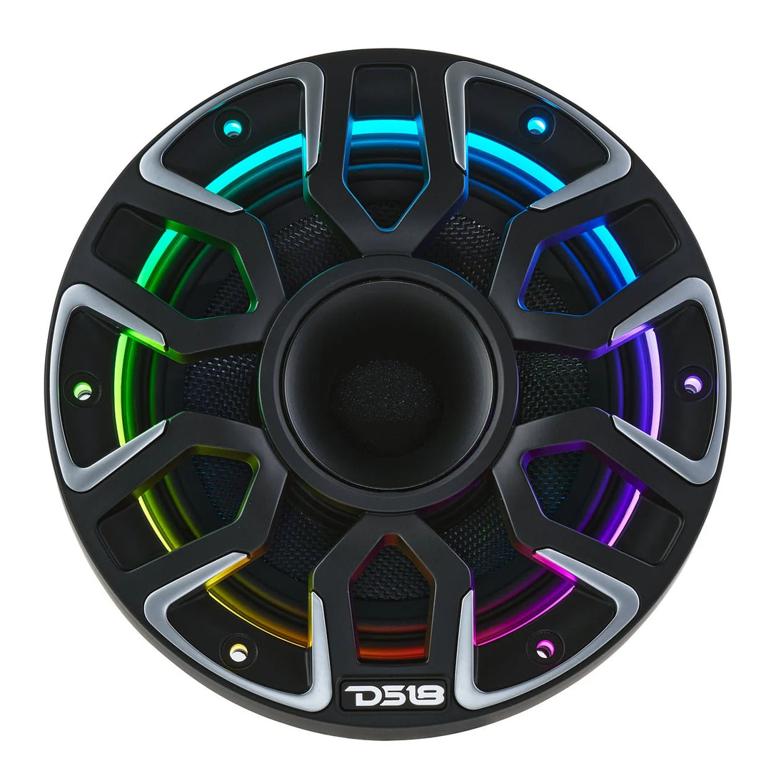 DS18 NVY-M6DC 6.5” Neodymium Hybrid Marine Speakers with LEDs - 200 Watts Rms 4-ohm