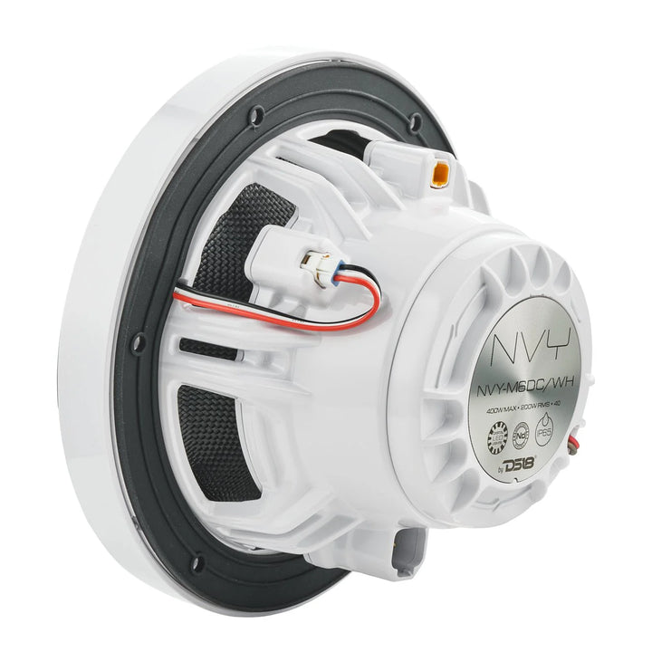 DS18 NVY-M6DC 6.5” Neodymium Hybrid Marine Speakers with LEDs - 200 Watts Rms 4-ohm