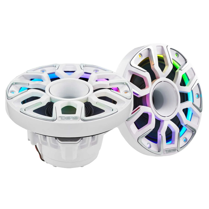 DS18 NVY-M6DC 6.5” Neodymium Hybrid Marine Speakers with LEDs - 200 Watts Rms 4-ohm