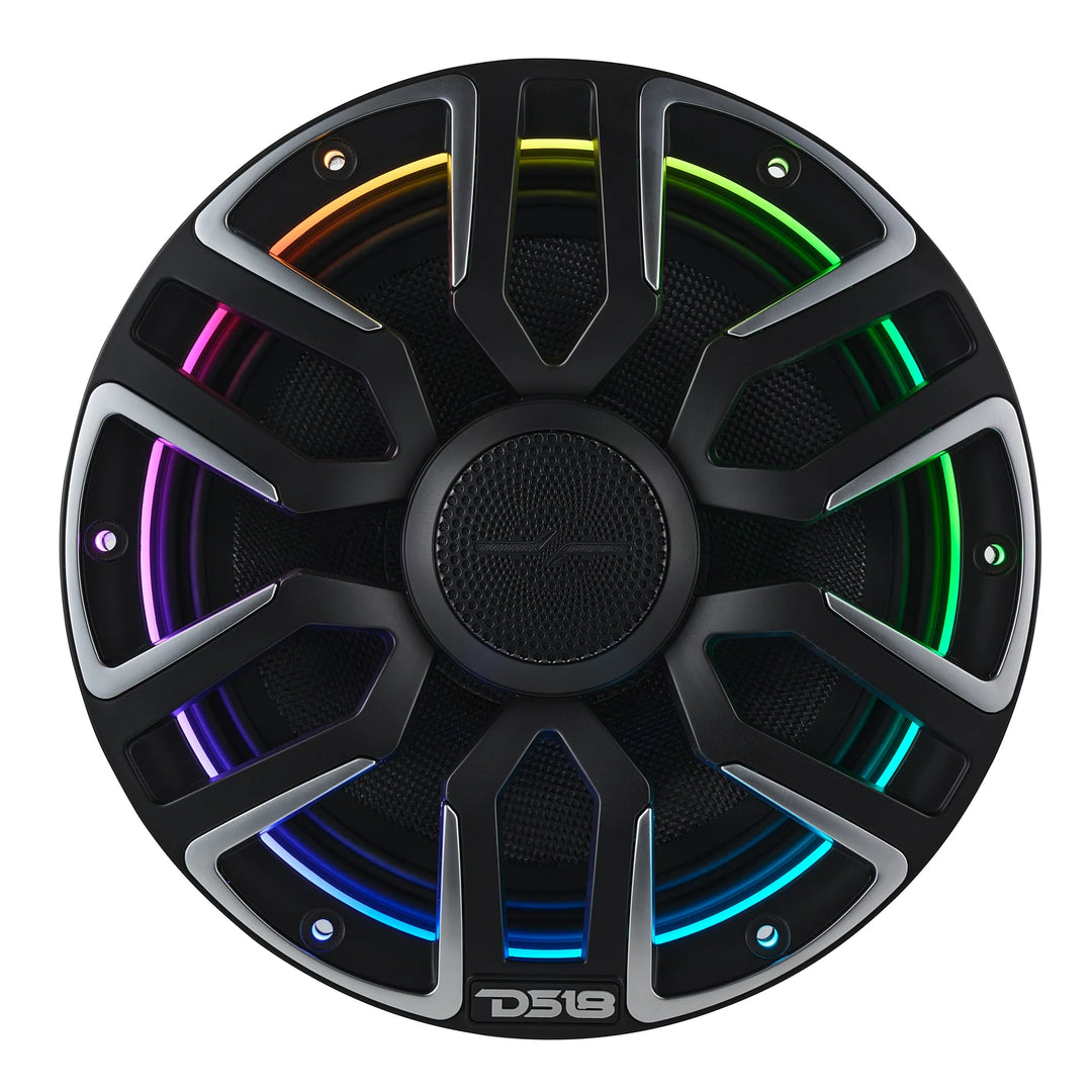 DS18 NVY 8” Neodymium Marine Speakers with LEDs - 200 Watts Rms 4-ohm