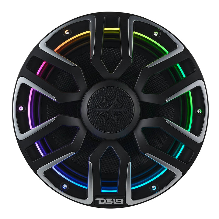 DS18 NVY 8” Neodymium Marine Speakers with LEDs - 200 Watts Rms 4-ohm