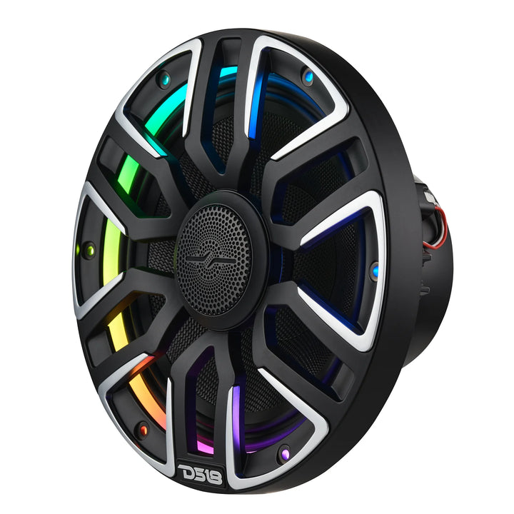 DS18 NVY 8” Neodymium Marine Speakers with LEDs - 200 Watts Rms 4-ohm