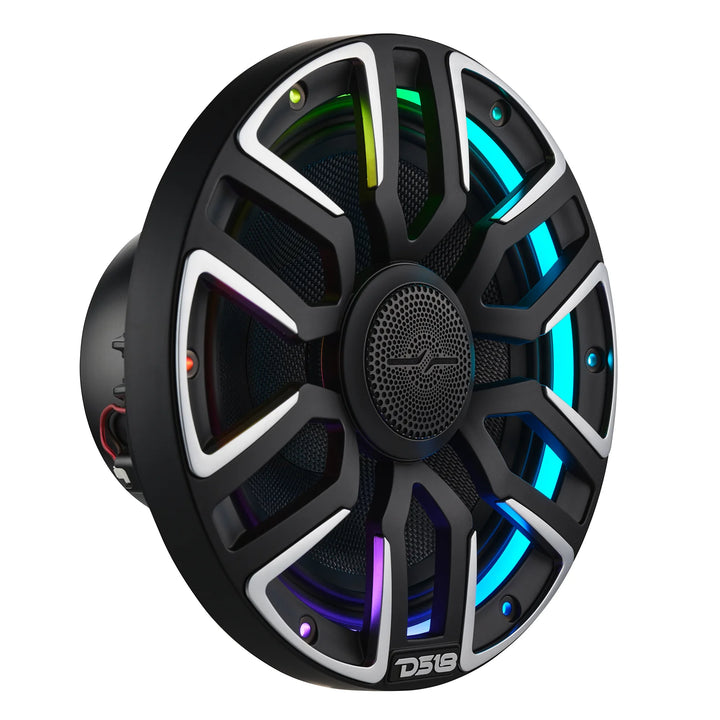 DS18 NVY 8” Neodymium Marine Speakers with LEDs - 200 Watts Rms 4-ohm