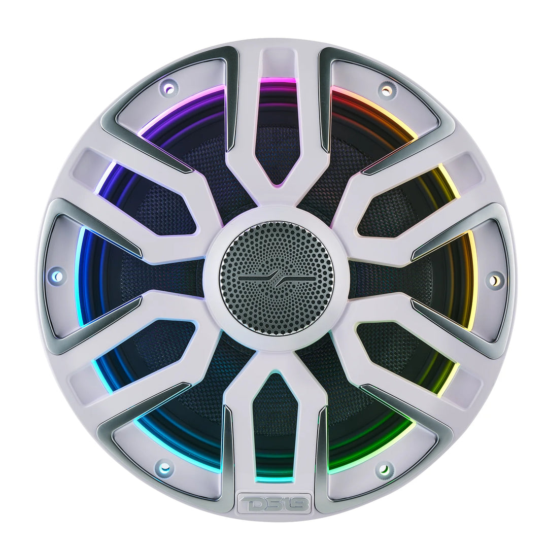 DS18 NVY 8” Neodymium Marine Speakers with LEDs - 200 Watts Rms 4-ohm