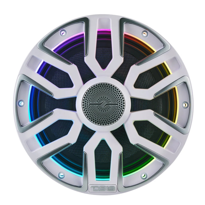 DS18 NVY 8” Neodymium Marine Speakers with LEDs - 200 Watts Rms 4-ohm