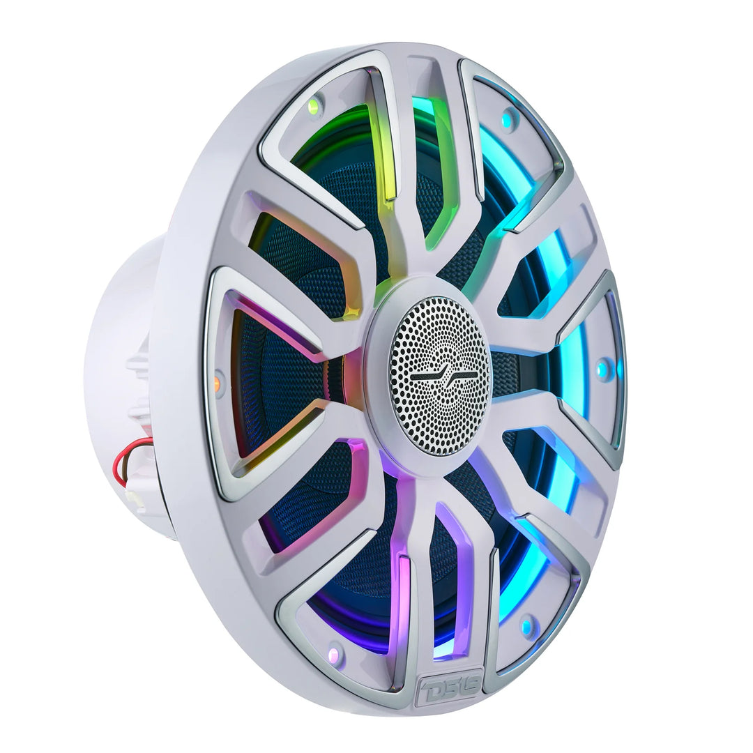 DS18 NVY 8” Neodymium Marine Speakers with LEDs - 200 Watts Rms 4-ohm