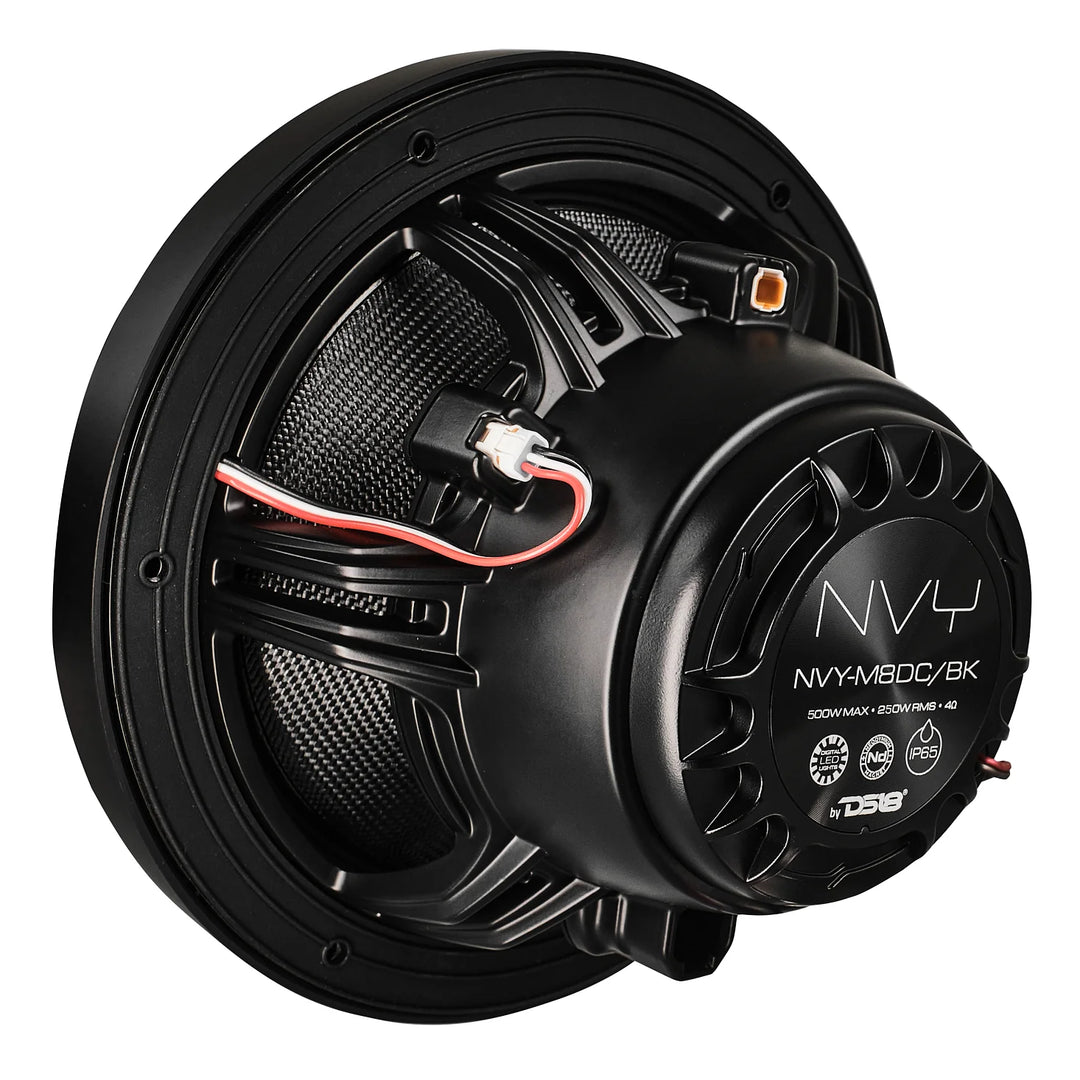 DS18 NVY-M8DC 8” Neodymium Hybrid Marine Speakers with LEDs - 200 Watts Rms 4-ohm