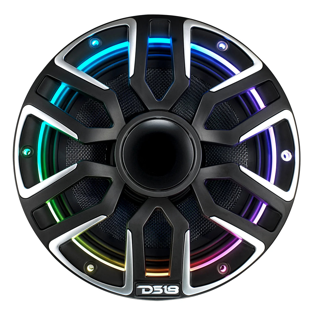 DS18 NVY-M8DC 8” Neodymium Hybrid Marine Speakers with LEDs - 200 Watts Rms 4-ohm