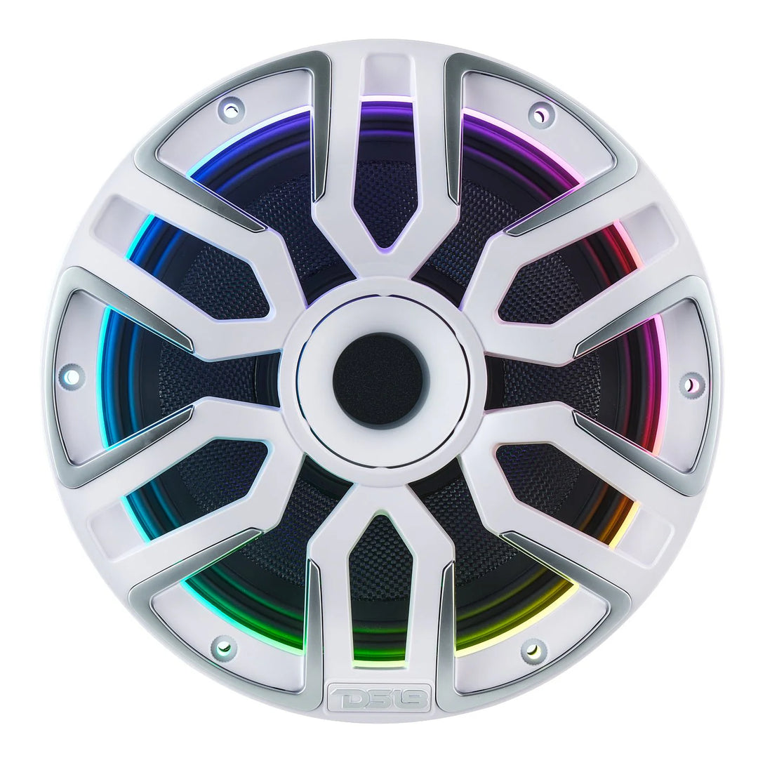 DS18 NVY-M8DC 8” Neodymium Hybrid Marine Speakers with LEDs - 200 Watts Rms 4-ohm