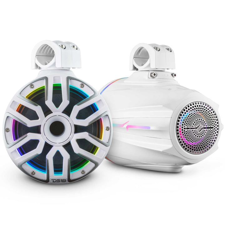 DS18 NVY-M8DTP 8" Tower Speaker Pods with LEDs - 200 Watts Rms 4-ohm