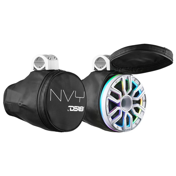 DS18 NVY-M8DTP 8" Tower Speaker Pods with LEDs - 200 Watts Rms 4-ohm