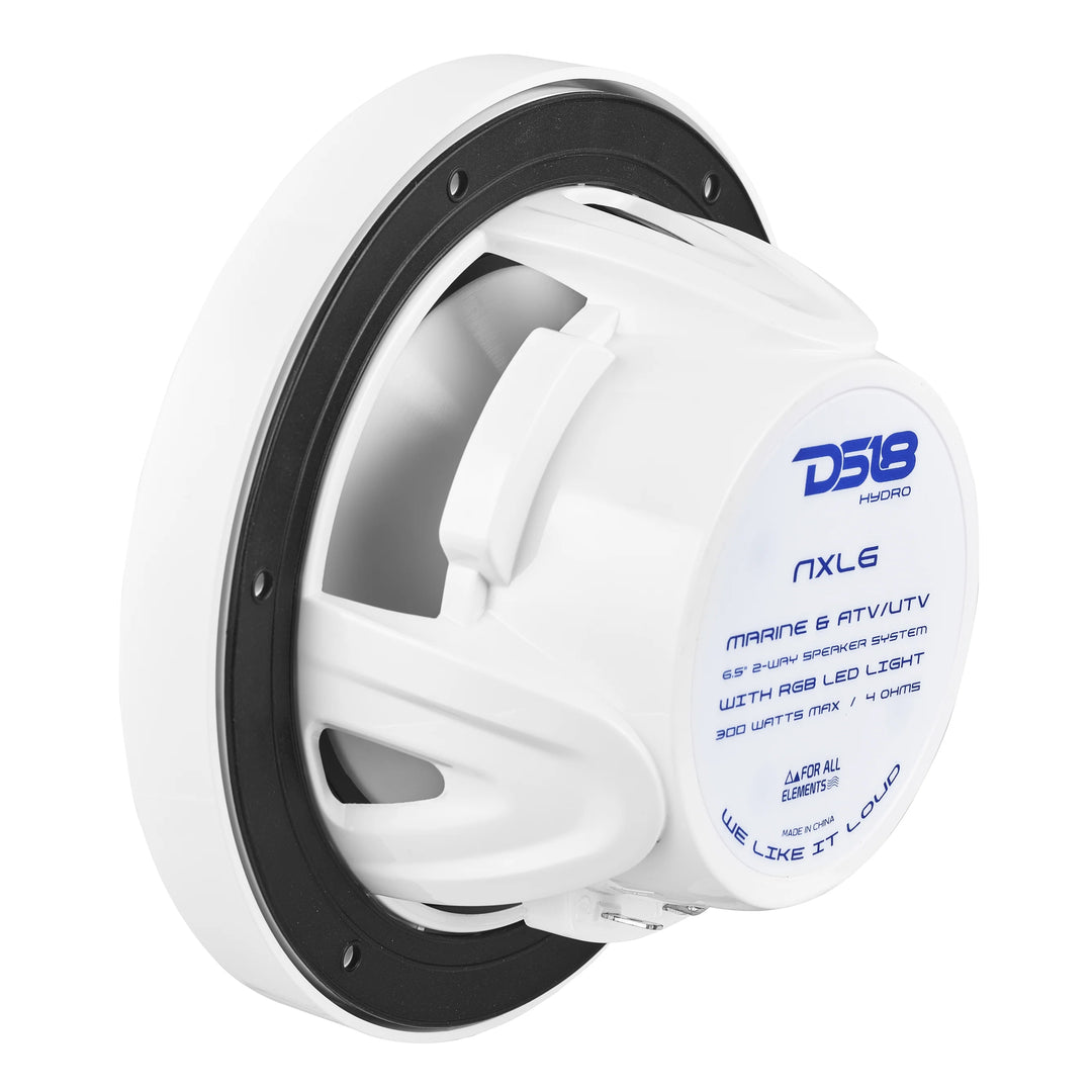 DS18 NXL-6 6.5" 2-Way Marine Speakers with LEDs - 100 Watts Rms 4-ohm