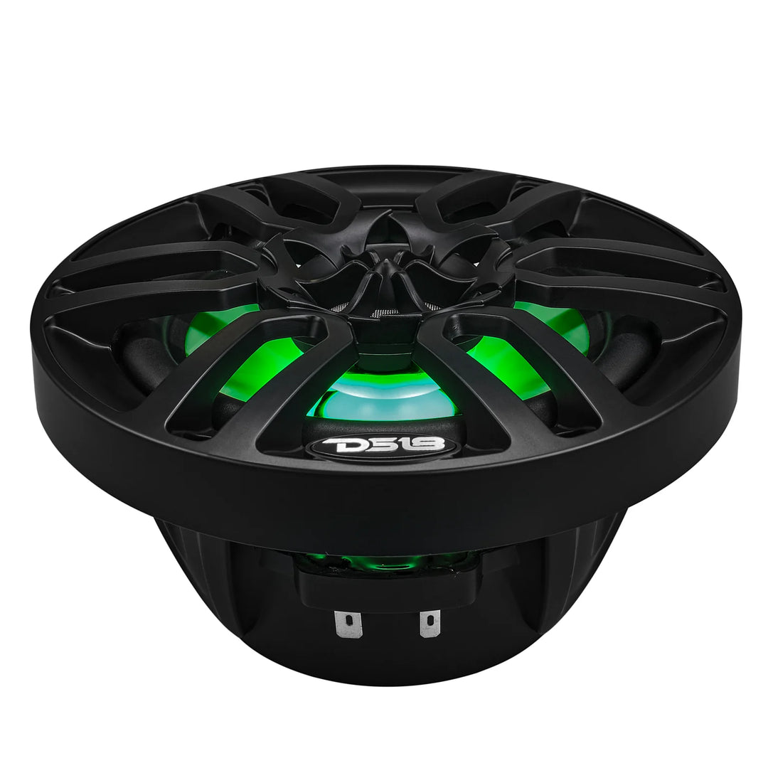 DS18 NXL-6/BK 6.5" 2-Way Marine Speakers with LEDs - 100 Watts Rms 4-ohm