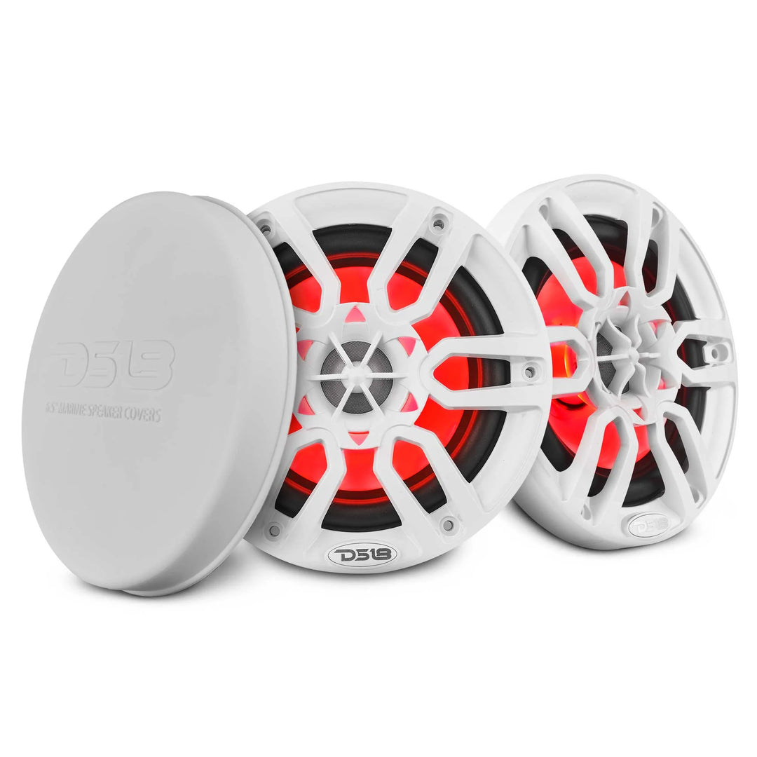 DS18 NXL-6 6.5" 2-Way Marine Speakers with LEDs - 100 Watts Rms 4-ohm