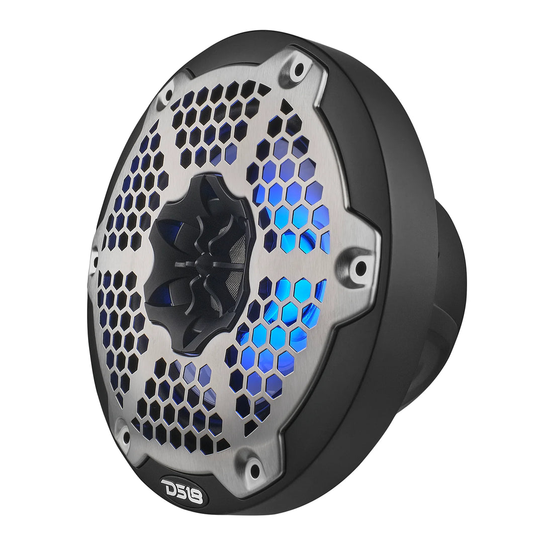 DS18 NXL-6M/BK 6.5" 2-Way Marine Speakers with LEDs - 100 Watts Rms 4-ohm