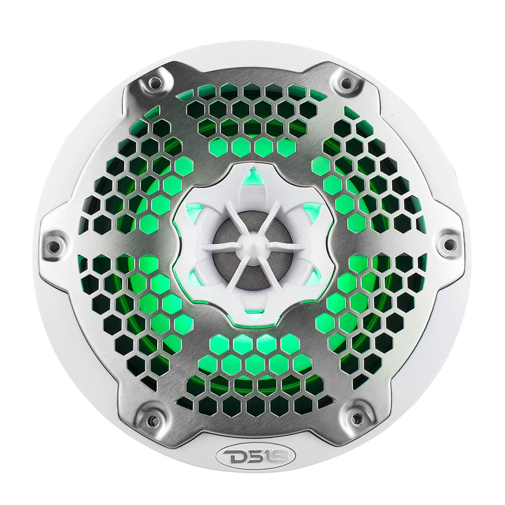 DS18 NXL-6M/WH 6.5" 2-Way Marine Speakers with LEDs - 100 Watts Rms 4-ohm