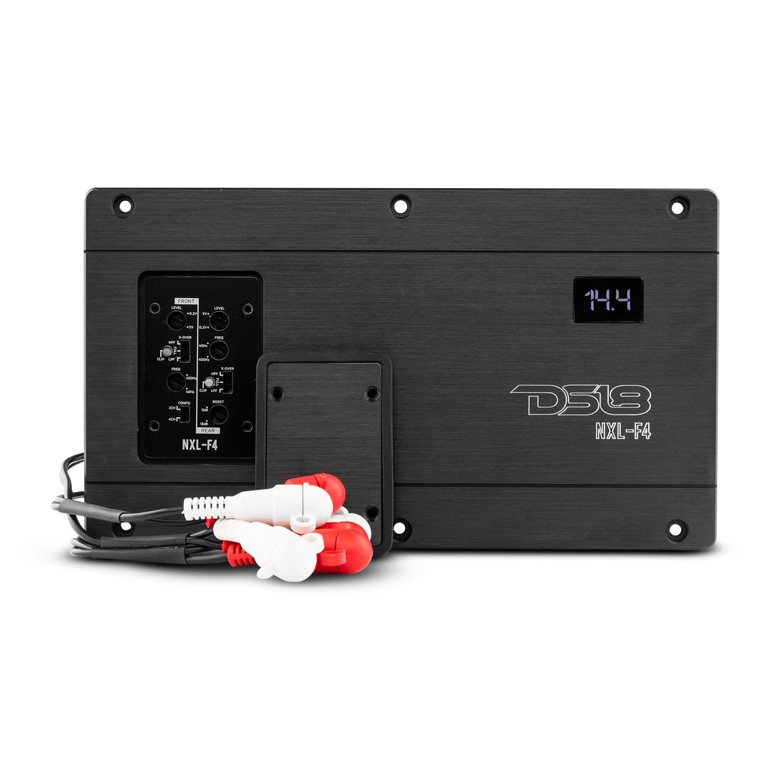 DS18 NXL-F4 Flush Mount 4-Channel Marine Amplifier - 4 x 100 Watts Rms @ 4-ohm