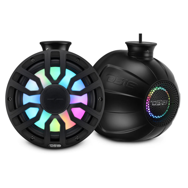 DS18 NXL-IQPS8/BK 8" Tower Speaker Pods with LEDs - 175 Watts Rms 4-ohm