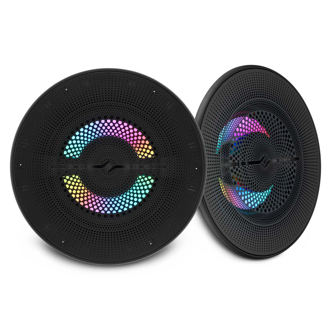 DS18 NXL-LXY6/BK 6.5" 2-Way Marine Speakers with LEDs - 150 Watts Rms 4-ohm