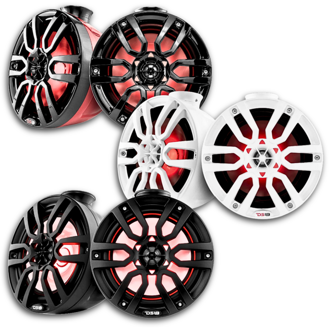 DS18 NXL-PS8 8" Tower Speaker Pods with LEDs - 125 Watts Rms 4-ohm