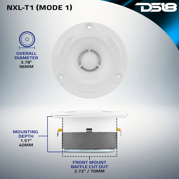 DS18 NXL-T1 3.8" Marine Bullet Super Tweeters - 120 Watts Rms 4-ohm
