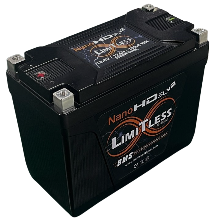 Limitless NSL-12AHv2 Lithium Battery for Motorcycles & Powersports - 2,500 - 3,000 Watts Rms | 12Ah