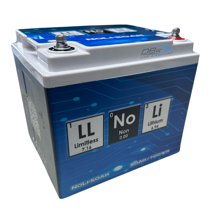 Batería ilimitada de audio para automóvil de iones de sodio NoLi-50AH de litio - 6500 - 13 000 vatios Rms | 50Ah