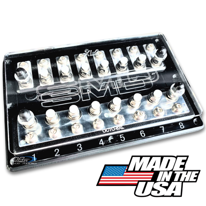 SMD Octo XL2 8 Spot ANL Fuse Block - Stainless and Aluminum Hardware
