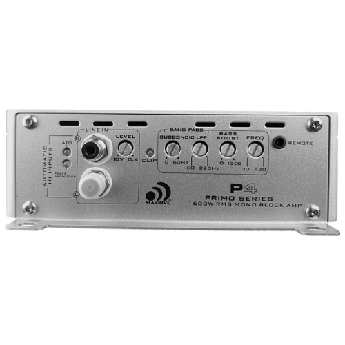 Massive Audio P4 Monoblock Class D Subwoofer Amplifier - 1 x 1600 Watts Rms @ 1-ohm