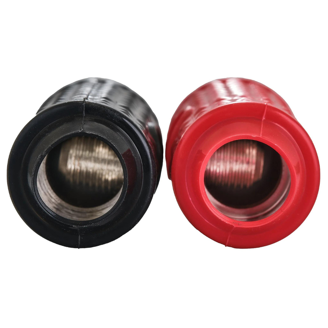 DS18 Input Reducers with Offset Stub and Silicone Covers - 1/0 Gauge to 4 Gauge