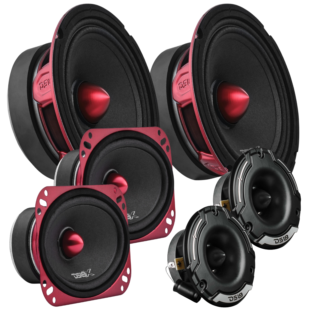DS18 Combo - 2x PRO-X6.4BM 6.5" with 2x PRO-X46.BM 4x6" and 2x PRO-TWZ1 Tweeters