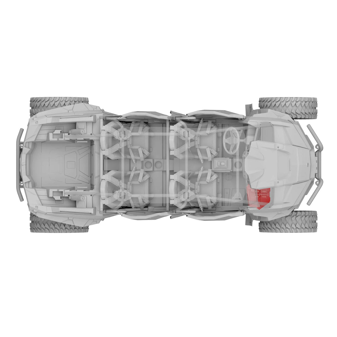 2014-2022 Polaris RZR Glove Box 10" Subwoofer Enclosure with Carbon Fiber Subwoofer - 600 Watts Rms 2-ohm