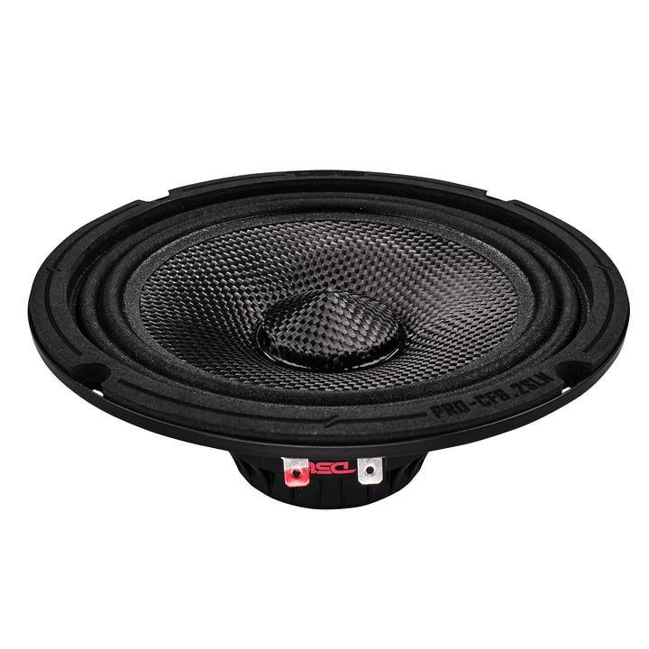 DS18 PRO-CF6.4SLN 6.5" Shallow Mount Mid-Range Loudspeaker with Carbon Fiber Cone and Neodymium Magnet - 150 Watts Rms 4-ohm