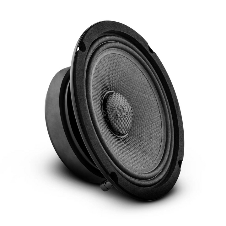 DS18 PRO-CF6.4SL 6.5" Shallow Mount Mid-Bass Loudspeaker with Carbon Fiber Cone and 1.5" Voice Coil - 250 Watts Rms 4-ohm