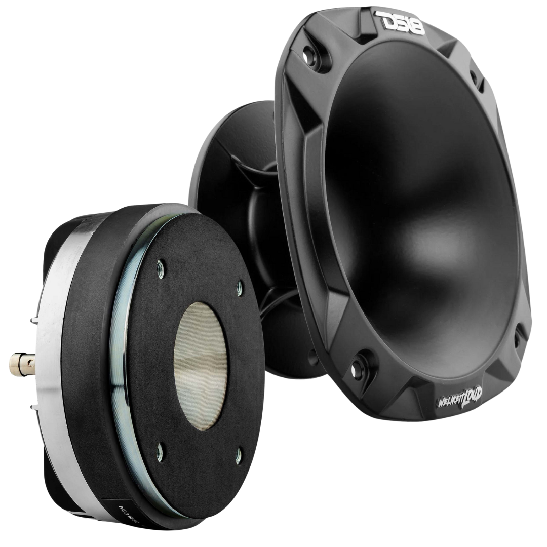 DS18 PRO-D1F Compression Driver with 2" Phenolic Voice Coil and Black Aluminum Horn - 320 Watts Rms 8-ohm