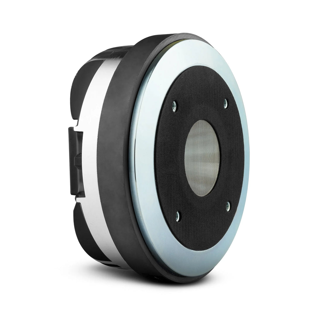 DS18 PRO-D2 Compression Driver with 3" Titanium Voice Coil and White Aluminum Trumpet Horn - 400 Watts Rms 8-ohm