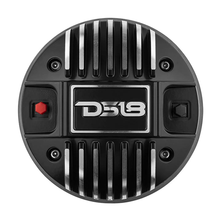 DS18 PRO-D2 Compression Driver with 3" Titanium Voice Coil and White Aluminum Trumpet Horn - 400 Watts Rms 8-ohm