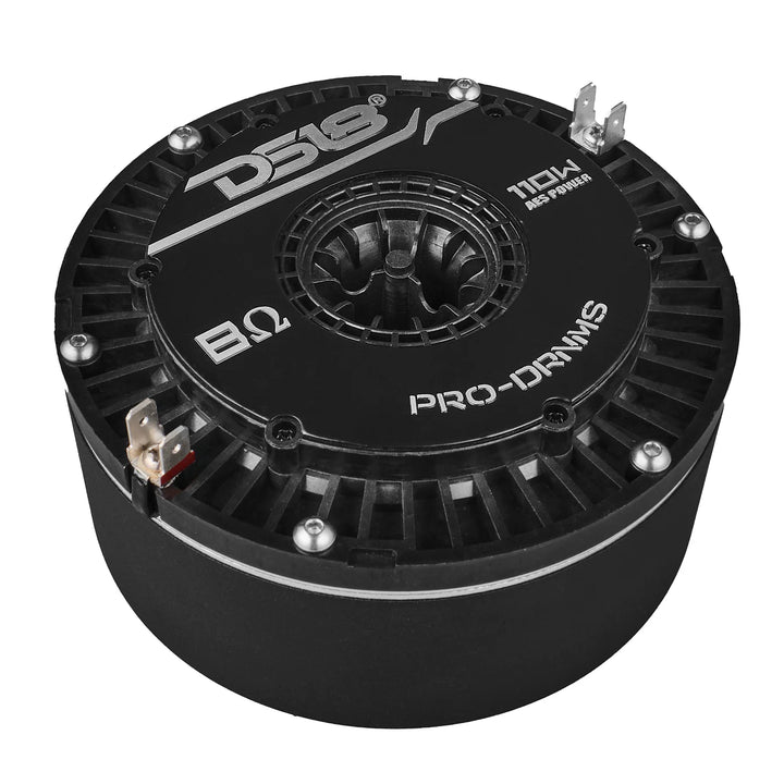 DS18 PRO-DRNMS Bolt-on Neodymium Mid-Range Compression Driver with 3.5" Voice Coil - 220 Watt Rms 8-ohm