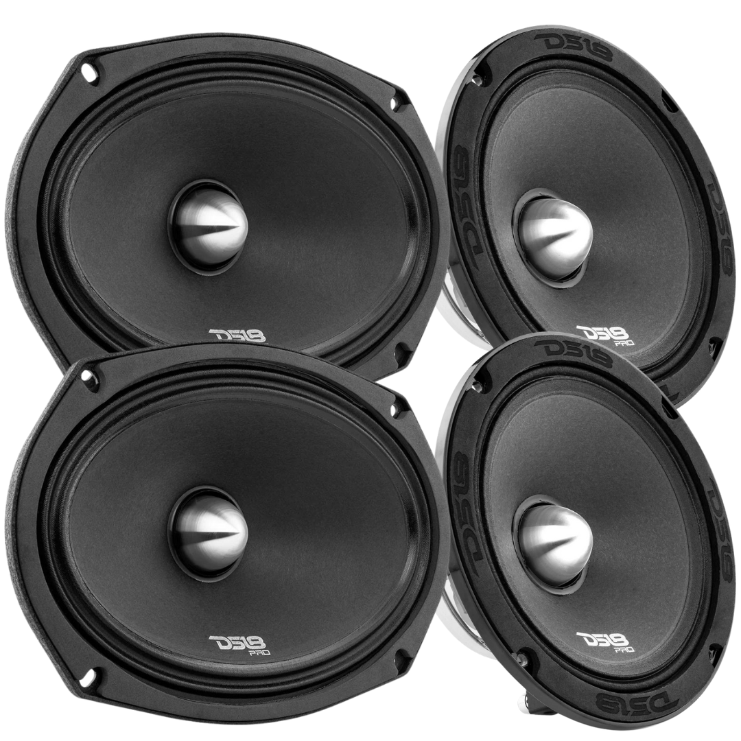 DS18 Combo 2x PRO-FR69NEO 6x9" + 2x PRO-FR6NEO 6.5" Full-Range Loudspeaker Set